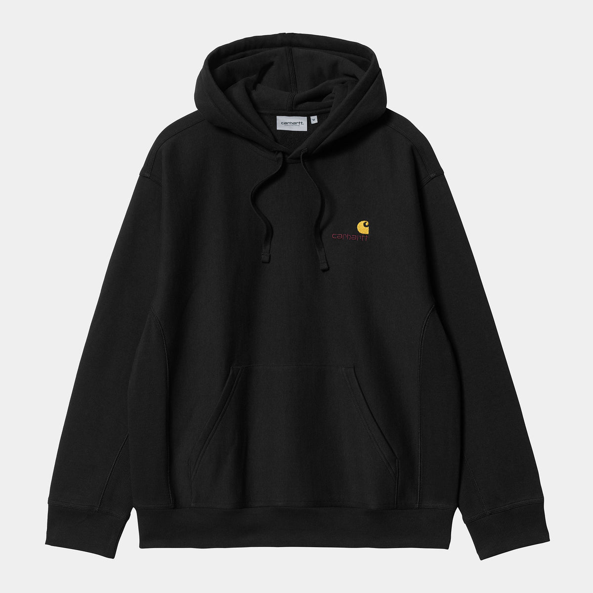 Carhartt Felpa con cappuccio Hodded American Script Sweat 1028279 89 nero