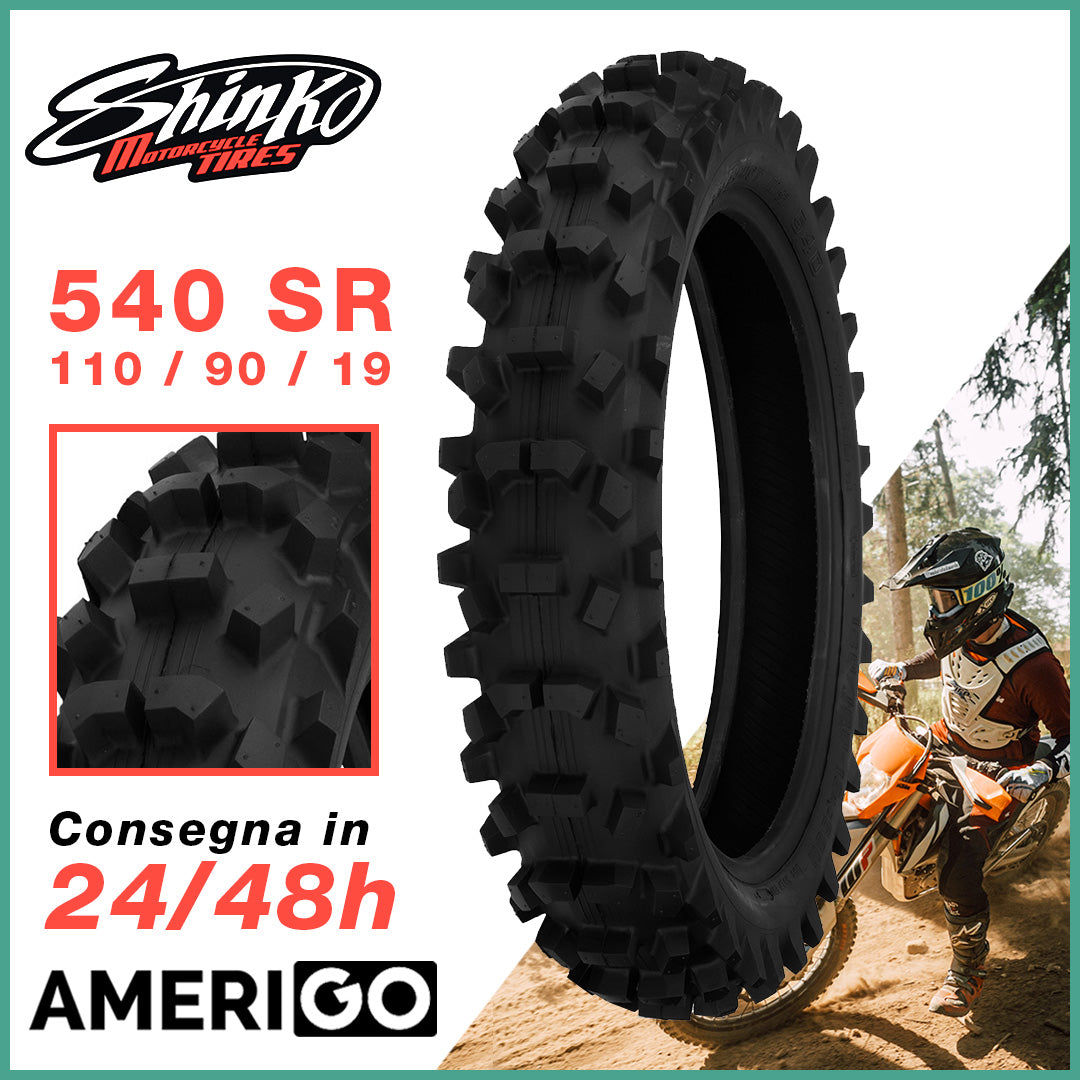 SHINKO Pneumatico 110/90-19 62M TT 540 SR Posteriore Cross