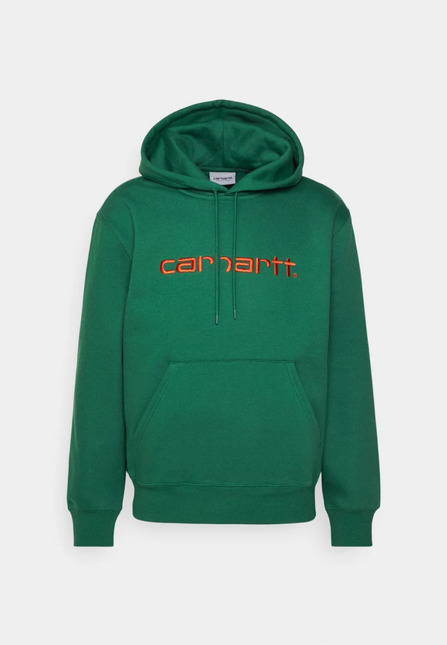 Carhartt Felpa con cappuccio American Script Sweat 1030230 11Y bonsai-mattone