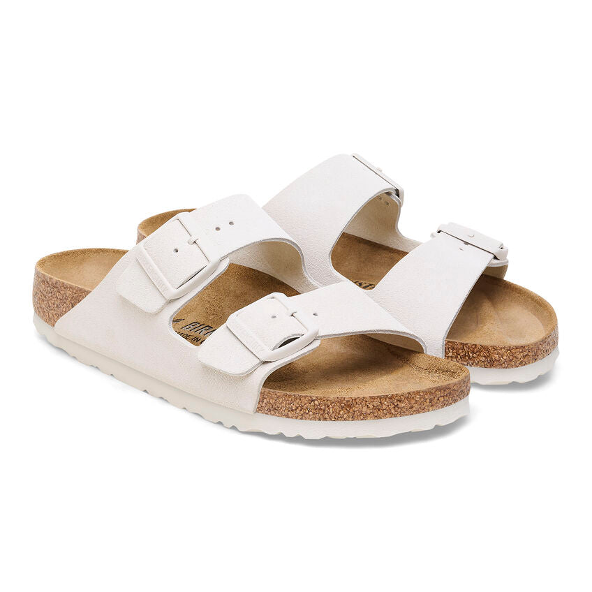Birkenstock Arizona Pelle Bianca Pianta Stretta